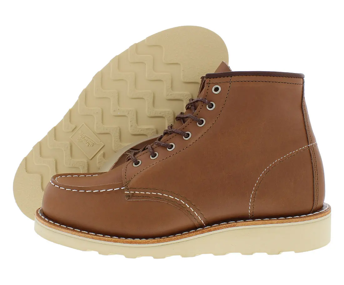 Red Wing Women's Classic Moc Toe Leather Boot, 6-Inch Heritage Workwear Style with a Comfortable Crepe Rubber Sole