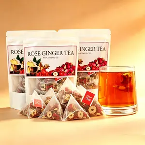 36 bags of Rose Ginger Tea with red ginseng, goji berries, and licorice. Warms you up, kills period cramps, reduces bloating, and boosts energy. Your cozy daily self-care ritual. Perfect for that girl winter mornings.
