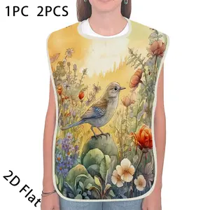 Fashion Printed Adult Bib, Apron, Dining Protector Suitable for restaurants, parties, home and kitchen use. Durable and stylish bib. (2D flat)