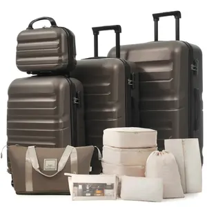 Hardshell ABS Luggage Set - Lightweight & Durable Suitcases with Dual Spinner Wheels, Carry-On & Check-In Sizes for Travel & Business