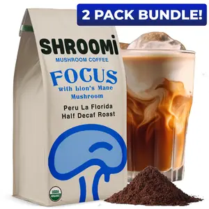 SHROOMI Coffee – 2 Pack Bundle (Save 10%) - Half Decaf Roast Organic