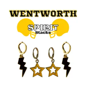 Wentworth Institute of Technology Spirit Earring Stack For Leopards Game Day