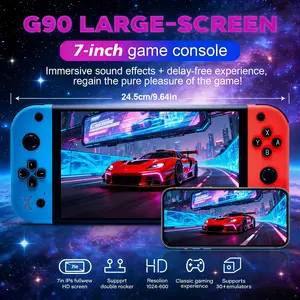 G90 Electronic Game Console, 7.0 Inch HD IPS Screen, Retro Portable Handheld Gaming Machine, Large Memory, Portable Gaming System, Christmas Gift, New Year Present