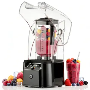 WantJoin 2200W Commercial Blender With Sound Enclosure, Self-Cleaning Smoothie Maker for Cafes