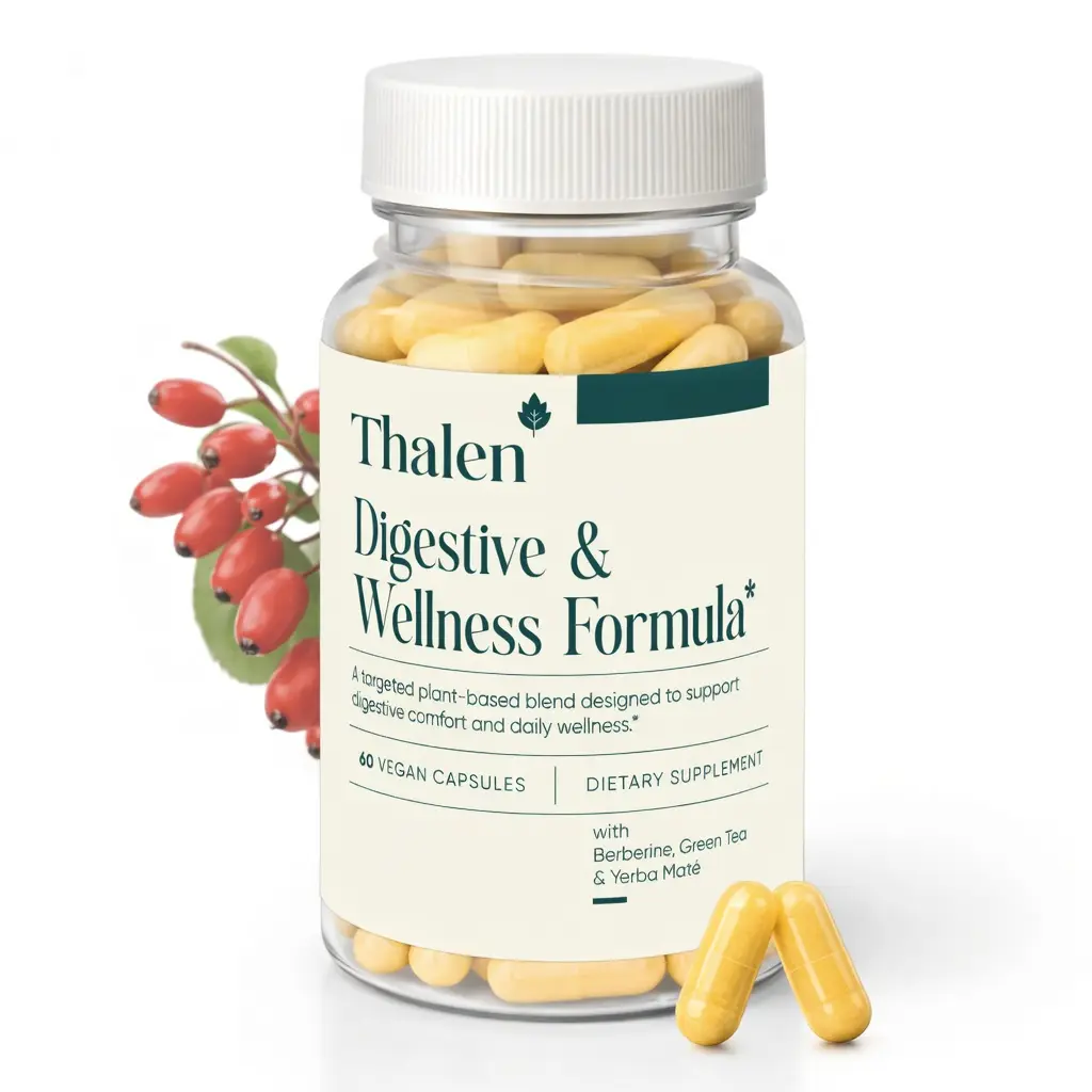 Natural Plant-Based Herbal Supplement Capsules for Health & Nutrition Wellness Support