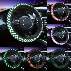 1-piece summer non-slip and sweat-resistant steering wheel cover, ultra-thin and breathable protective cover, suitable for most vehicles, no inner ring, polyester material