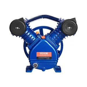 VEVOR Air Compressor Pump, 3HP 11.8CFM, Industrial Compressor Head Pump Motor, 1300RPM High-Spped Single Stage Twin Cylinder Aluminum Air Compressor Head Piston Style Splash Lubrication PumpVEVOR Super Brand Day