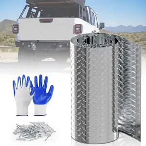 Plate  Sheet 0.045" 3003-H22 with Gloves/Rivets for RV Floor Repair,  Bed Liner, Garage, Boat Dock, Commercial Kitchen Use by DIY Owners & Professional Contractors 24x120in.