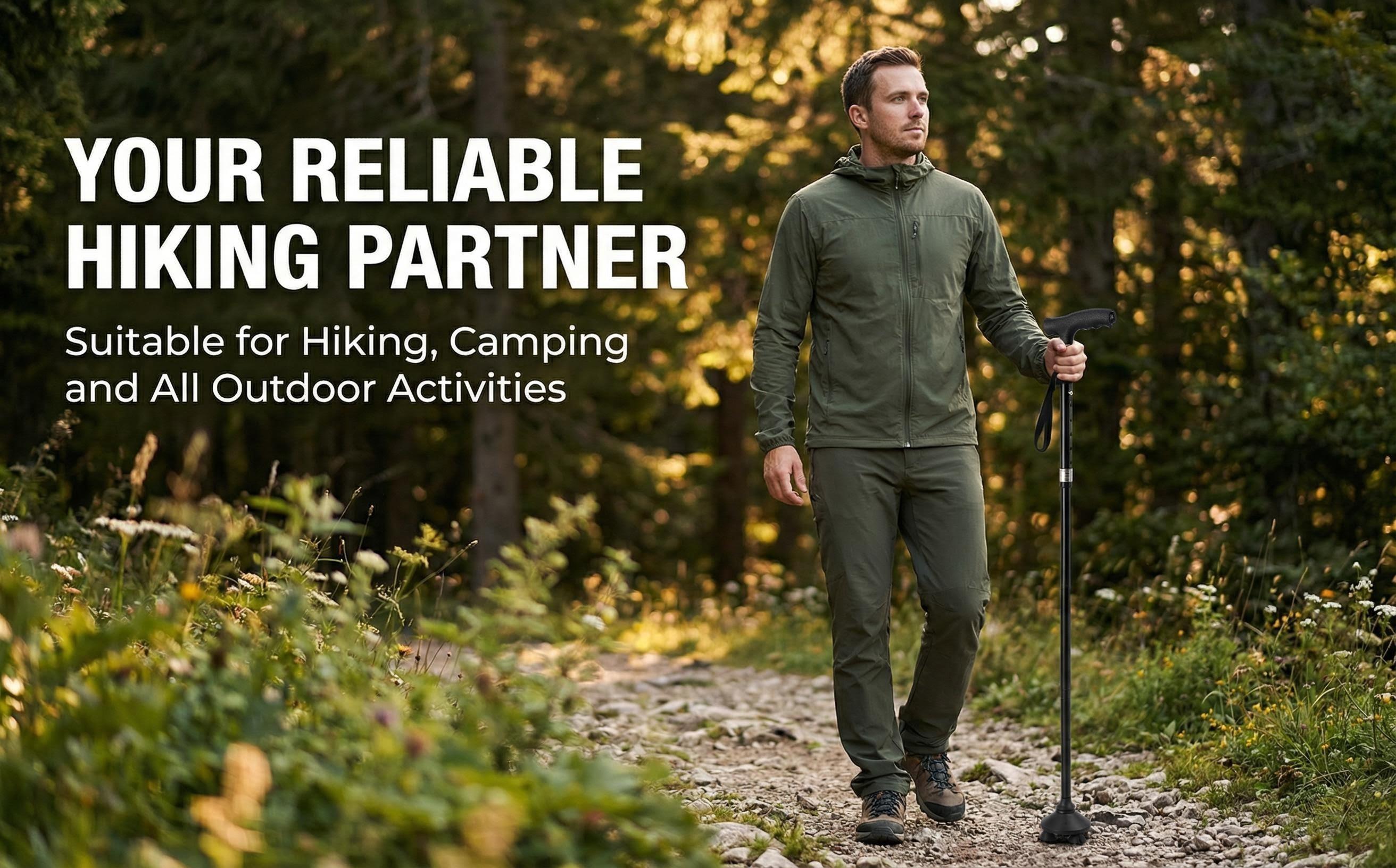 Folding Lightweight Walking Stick-Adjustable Aluminum Metal Collaosible Travel Cane with Non-Slip Rubber Base