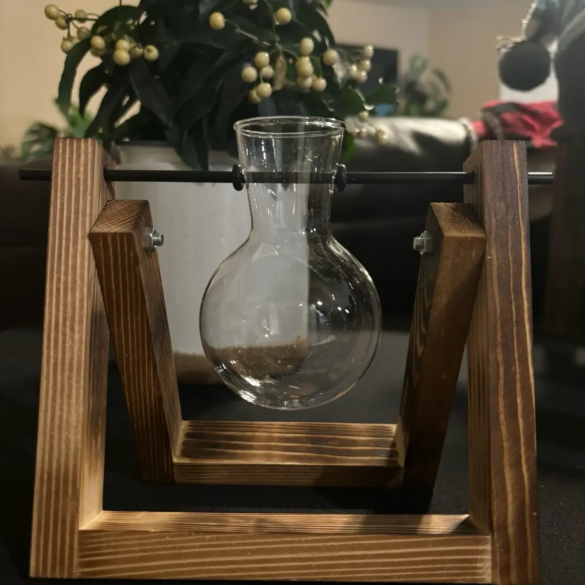 Modern A-Frame Glass Decorative Flower Vase - Easy Use Root View Artistic Vase, Home & Room Decor Accent, Plant Water Propagation Tool