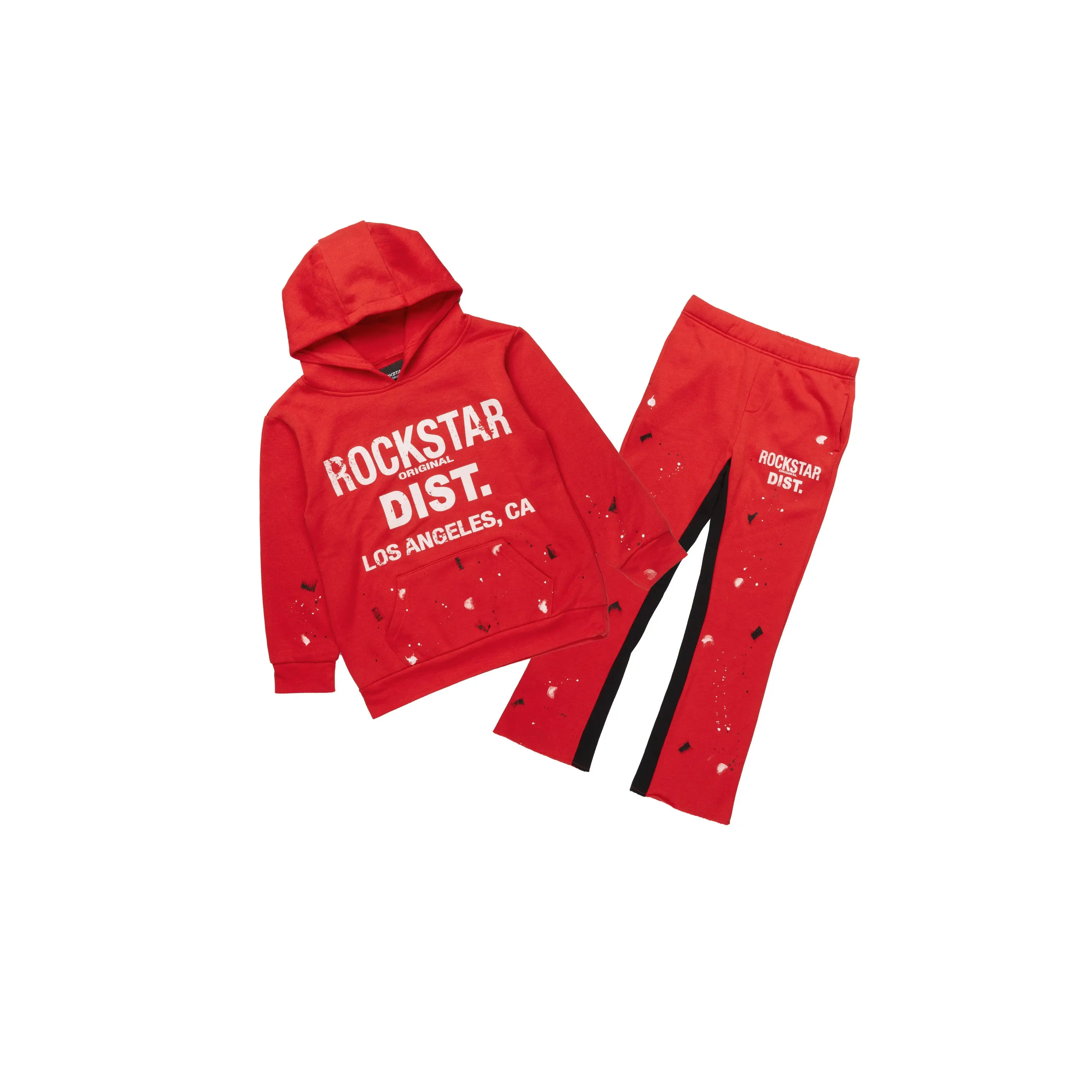 Boys Scottie Red Baggy Stacked Track Set