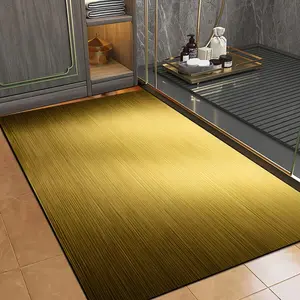 1PC Brushed Gold Bathroom mats, anti-slip bathroom mats, soft and comfortable bathroom floor mats, bathroom decorations, kitchen carpets, suitable for laundry rooms, bedrooms, shower rooms, indoor mats etc, Home Decor Rugs