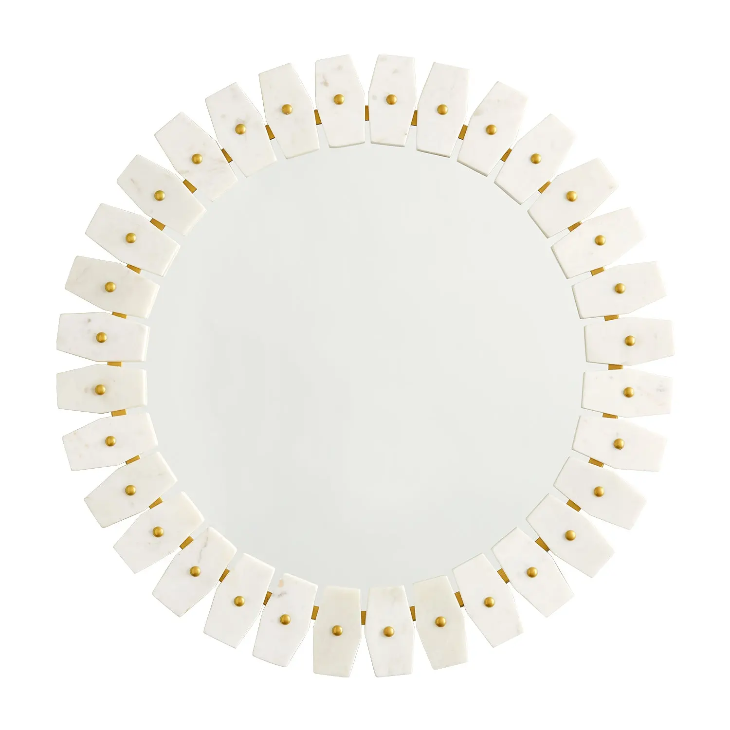 Mirror Mirror Marble with Brushed Brass Metal