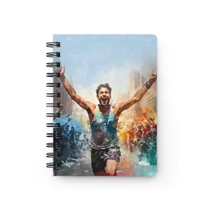 Others Art - Motivational Marathon Runner Spiral Bound Journal for Athletes, Workout Planner, Fitness Goals, Inspirational Journaling, Running Log