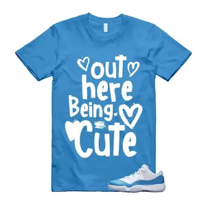 Blue White 11 Match Shirt, University Blue Outfit Tee, Casual Streetwear Graphic T-Shirt, Unisex Cotton Shirt, 100% Cotton, Gift For Friend