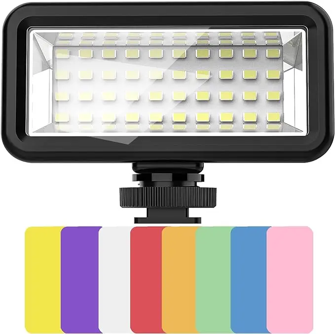 FitStill Underwater Lights Dive Light 40 LED 2500mAH High Power Dimmable Video Light Waterproof 131ft(40m) for Go Pro Canon Nikon Pentax Panasonic Samsung SLR Cameras