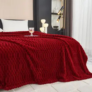 Solid Color Velvet Blanket, Soft Comfortable Breathable Cozy Throw Blanket, Skin-friendly Bedding for Home Office Travel