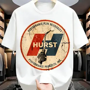 US Local Shipping | Vintage Hurst Performance Automotive Logo Tee | Men's T-shirt | Classic Muscle Car Fit | Rev up your style with this legendary racing brand! #MuscleCars #VintageRacing