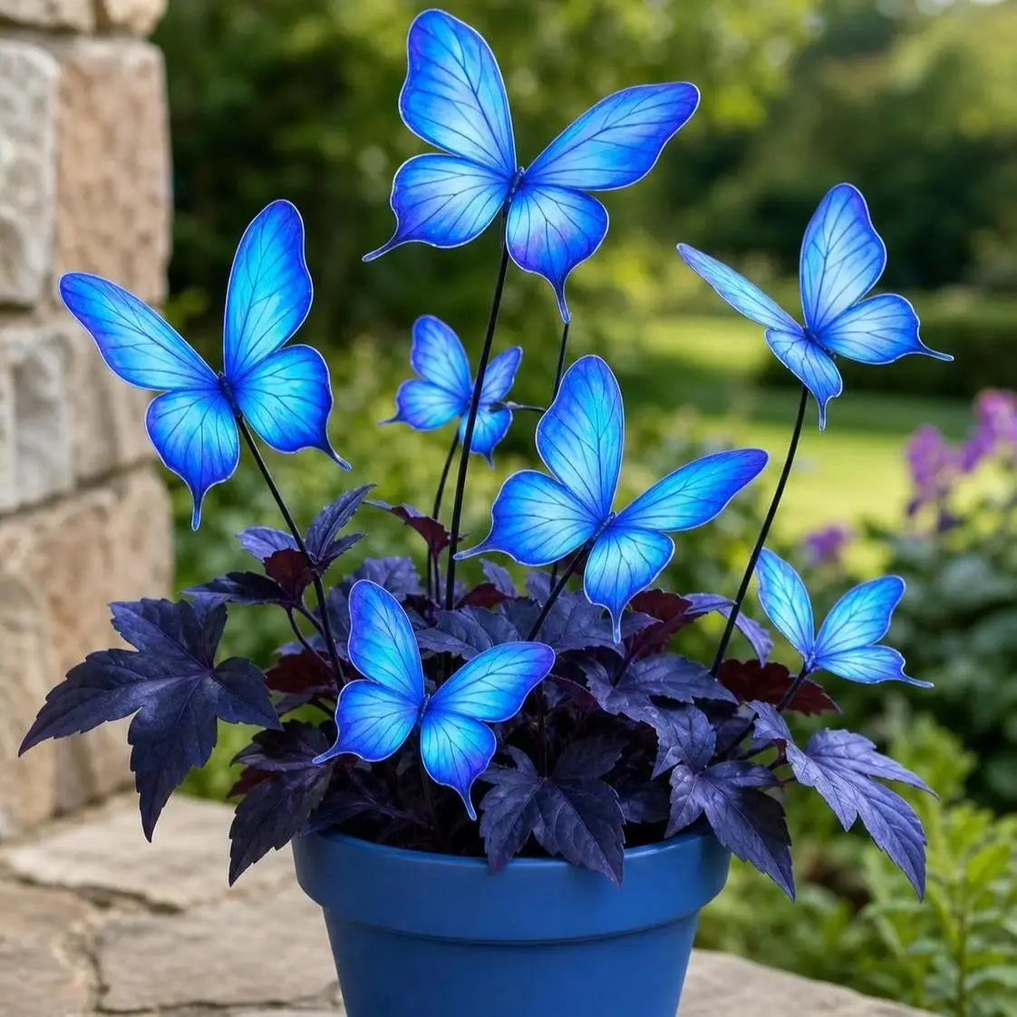 Blue Butterfly Hosta Seed Starting Flowers (1000+ Count), Rare Luminous Varieties for Backyard & Home Garden Landscaping