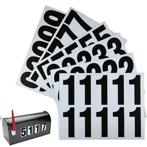 60 count 3 Inch Reflective Mailbox Numbers,  Self Adhesive Stickers for Outside, Address, House, , Mail Box, Trash Can, Door, Sign