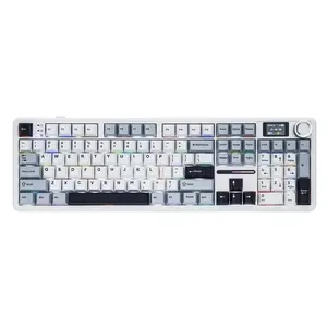 EPOMAKER X Aula F108 PRO Wireless Gaming Keyboard with Screen, 8000mAh Battery, 104 Hot-Swappable and Programmable Keys and Knob, RGB Backlight, for Mac/PC/Android