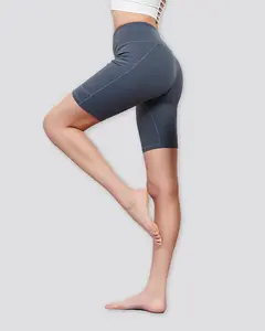 Essential High Waisted Yoga Shorts 8"