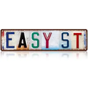 Vintage Easy St Wall Decor Street Signs Metal Aluminium Signs 16 x 4 Inches