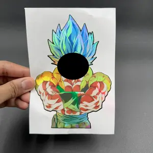 Anime Blue Fusion Warrior Holographic Sticker Waterproof