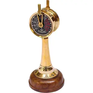 Vintage Nautical Handmade Brass Telegraph Maritime Collectible Wooden Telescopes