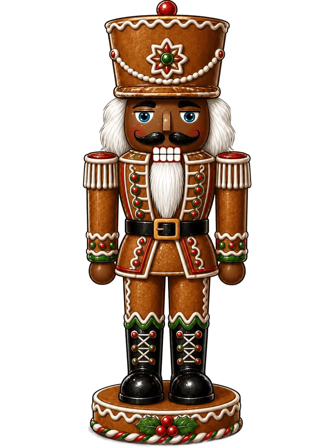 Gingerbread Nutcracker, Darker Skin Tone Nutcracker, MF-W-0055-DH-32, 32" Door Hanger