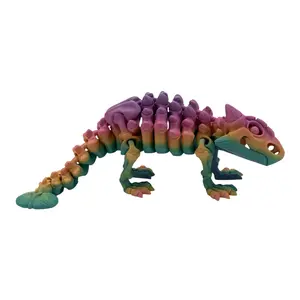 3D Printed Ankylosaurus Skeleton - Realistic Dinosaur Figure and Decor