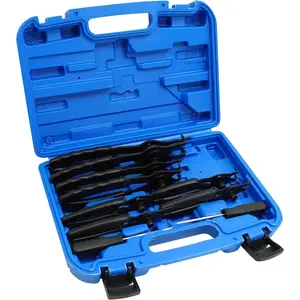 Snap-ring Pliers, 10 count Retaining Snap Ring Pliers Set, Automotive Heavy Duty Long Reach Snap Ring Plier Set with Case for