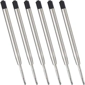 Parker Compatible Refills for Ballpoint Pens, Pack of 6 Refills (Medium Tip, Black Refill)