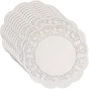 White Paper Doilies - 12" (12 Ct) - Premium Quality Disposable Table Decor for Weddings, Tea Parties, and Events