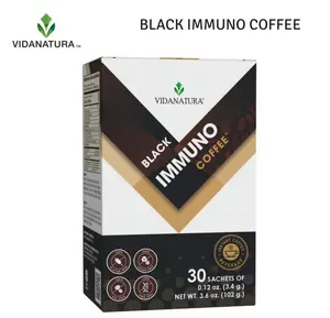 VIDANATURA Black Immuno Coffee – Instant Coffee Beverage | 30 Sachets