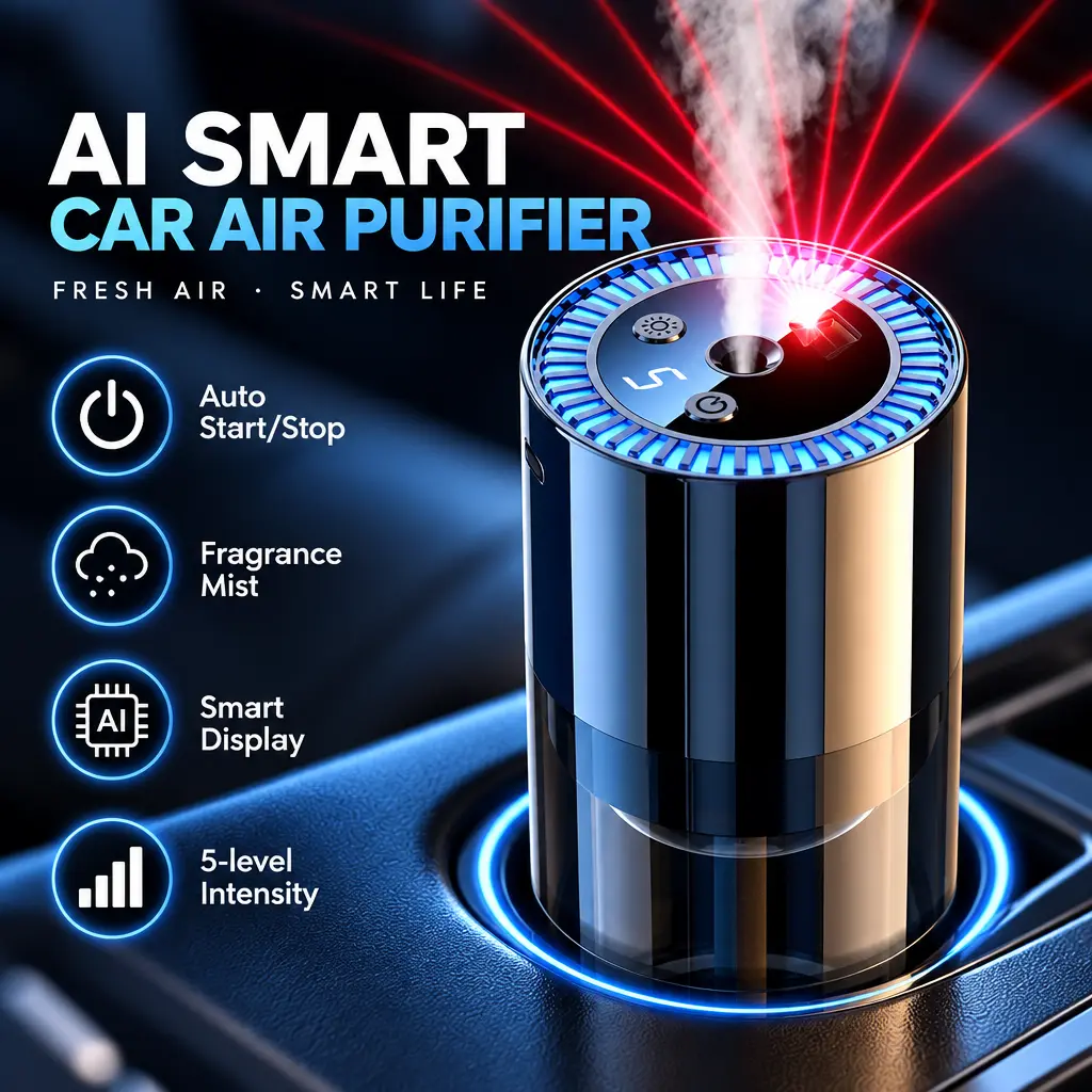 Star Sky Projection Car Aroma Diffuser, USB Rechargeable Auto Mist Spray Car Air Freshener, Car Interior Decoration, Perfect Gift for Men Women
