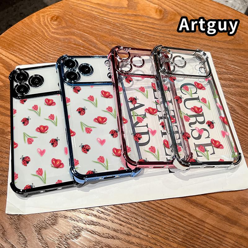 Ladybug Floral Dream Pattern Phone Case for iPhone 17 Pro Max 16 15 Plus Air 14 13 12 11 E Electroplated Cover with Airbag Shockproof Soft Silicone Casing Ladybug Floral Dream Pattern Phone Case for iPhone 17 Pro Max 16 15 Plus Air 14 13 12 11 E Electroplated Cover with Airbag Shockproof Soft Silicone Casing