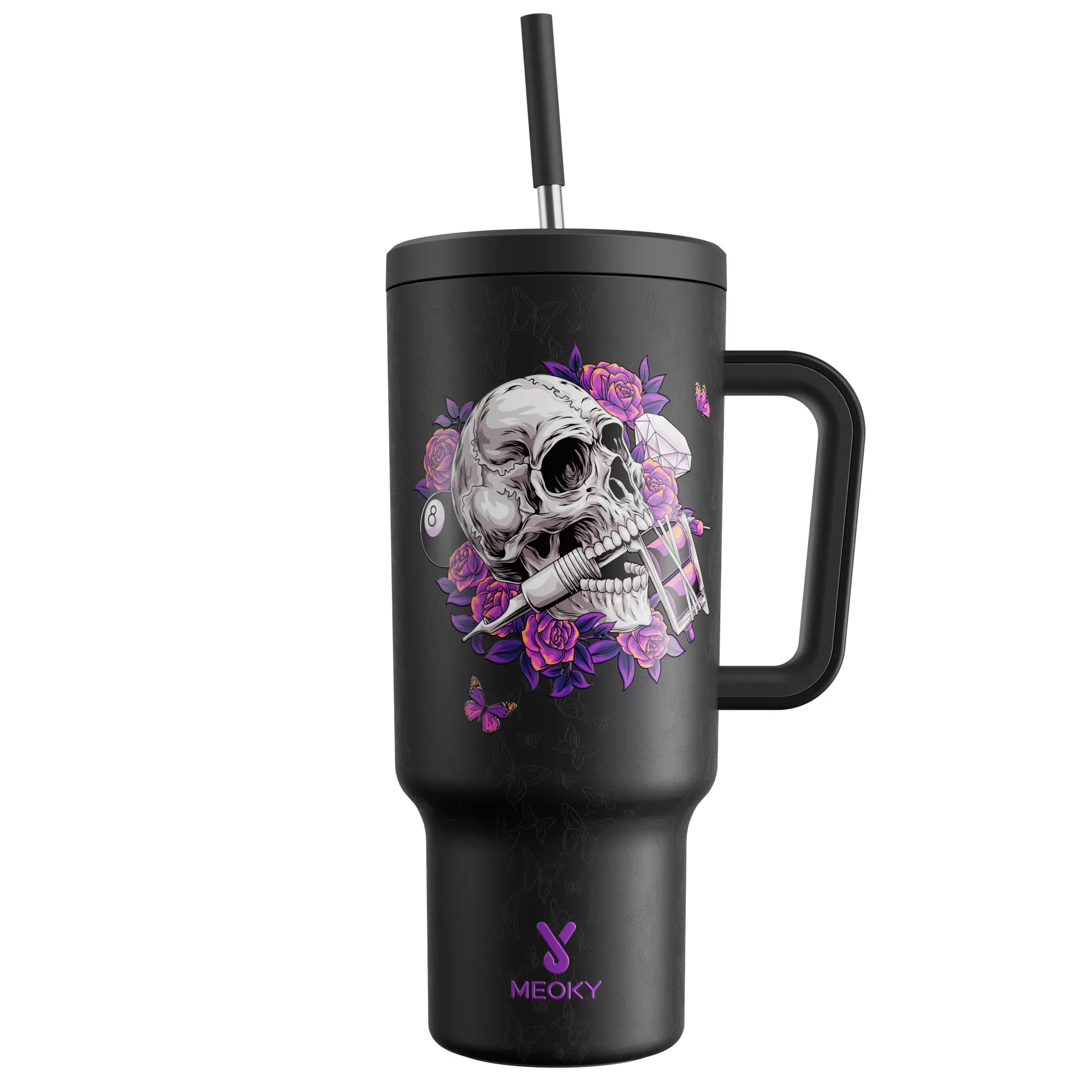 Black Butterfly Skull