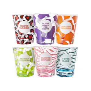 Sassy Shots Wild Collection Shot Glass Set (6 Unique Colored Designs)