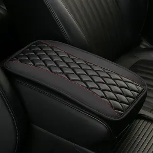 Car Center Console Pad, Universal PU Leather Car Console Cushion Pad, Armrest Seat Box Cover Protector for Most Vehicle, Car Accessories