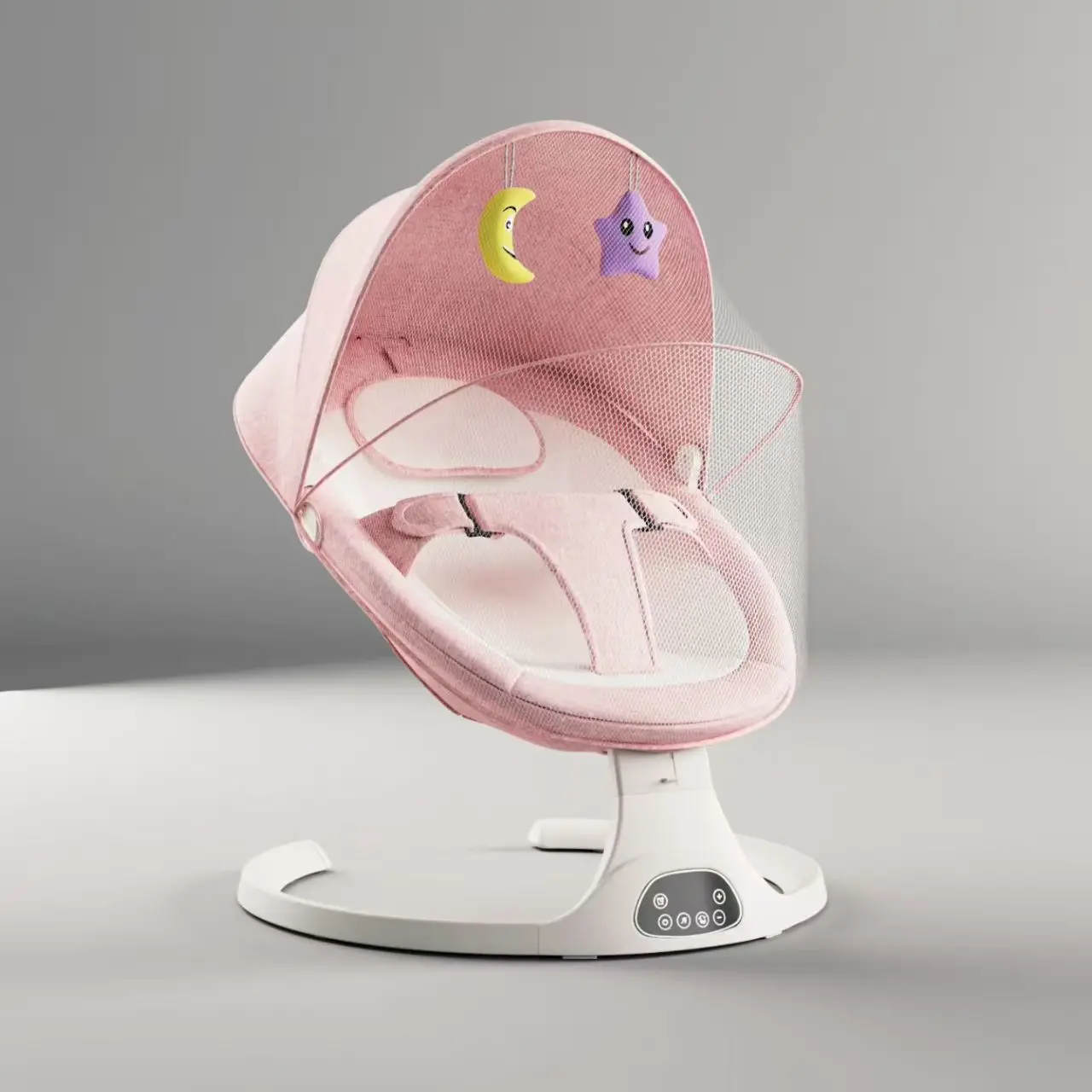 5-Speed Adjustable Baby Electric Swing，Portable Anti-recline Newborn Rocking Chair