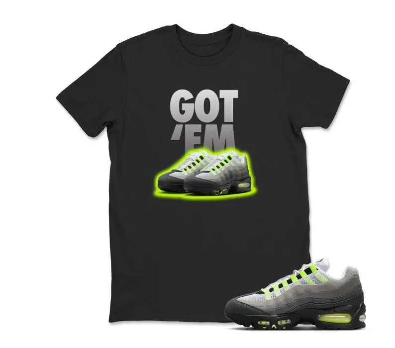 AM95 OG NEON Big Bubble Matching T Shirt, G'Em Graphic Shirt, 90s Hip Hop Tee, Gift For Women and Man, Unisex T-Shirt, Sneaker Head Gift