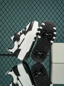 Roller Skates, Colorblock Thick Sole Letter Pattern Sports Inline Skates, Unisex Casual Running Skate Shoes, Skating Shoes