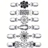 Women's Vintage Metal Waist Cinch Clips - 3/5/6 Pieces Mix Styles, Easy-to-Use Elegant Exquisite Brooch for Female, Durable Daily Wear for Shirt/Sweater, Ideal for Birthday Gifting