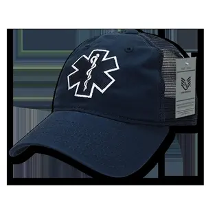 Rapid Dominance S79-EMT-NVY Relaxed Trucker EMT Cross Caps, Navy