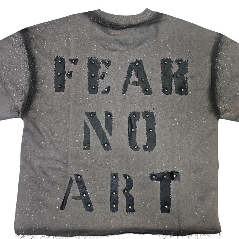 BKYS MEN'S FEAR NO ART CROPPED T-SHIRT
