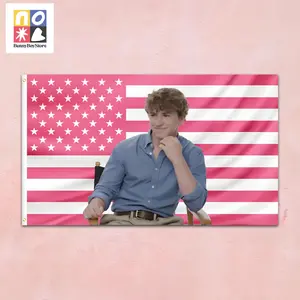 Walker Scobell Sit Pink Flag | Movie Series Wall Decor | Teen Actor Tapestry | Fandom Room Aesthetic | Bookish Gift for Gen Z Fans | Durable Decorative Tapestry | Home Decor Supplies