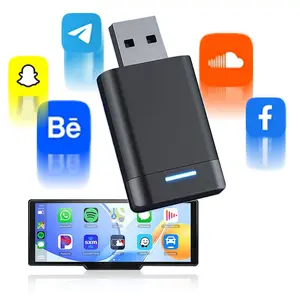 Wireless CarPlay Adapter, Wired to Wireless for Apple CarPlay & Android Auto, Mini USB Design ,Plug and Play, Fast Connection & No Latency, Android Auto Wireless Adapter with USB-C Port, Car Accessories