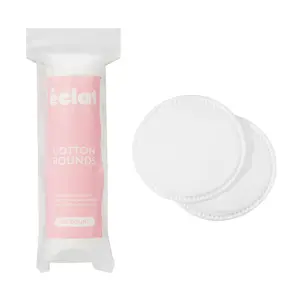 éclat 100% Pure Cotton Rounds – Ultra Soft, Vegan & Hypoallergenic Pads for Skincare (100 Count) éclat 100% Pure Cotton Rounds – Ultra Soft, Vegan & Hypoallergenic Pads for Skincare (100 Count)