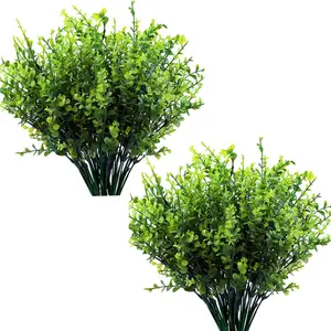 12 Bundles Artificial Greenery Stems, Mixed Fake Plastic Plants, Eucalyptus Rosemary Faux Magnolia, Outdoor Indoor Garden Home Decor